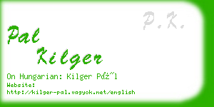 pal kilger business card